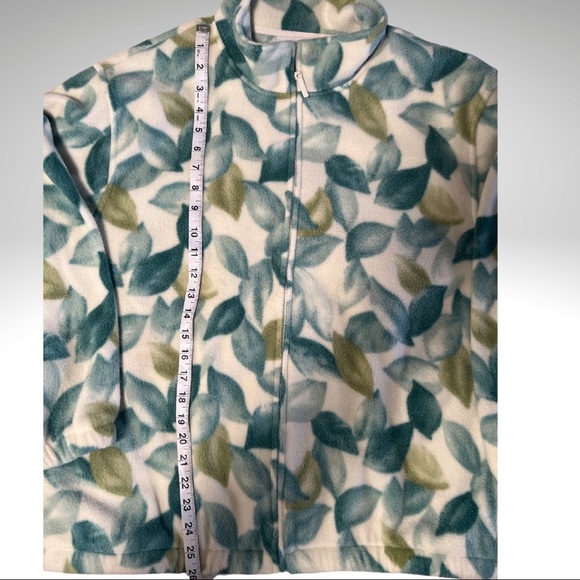 Alfred Dunner Zip Front 1980s style Polar Fleece Jacket Petite Large - Picture 8 of 15